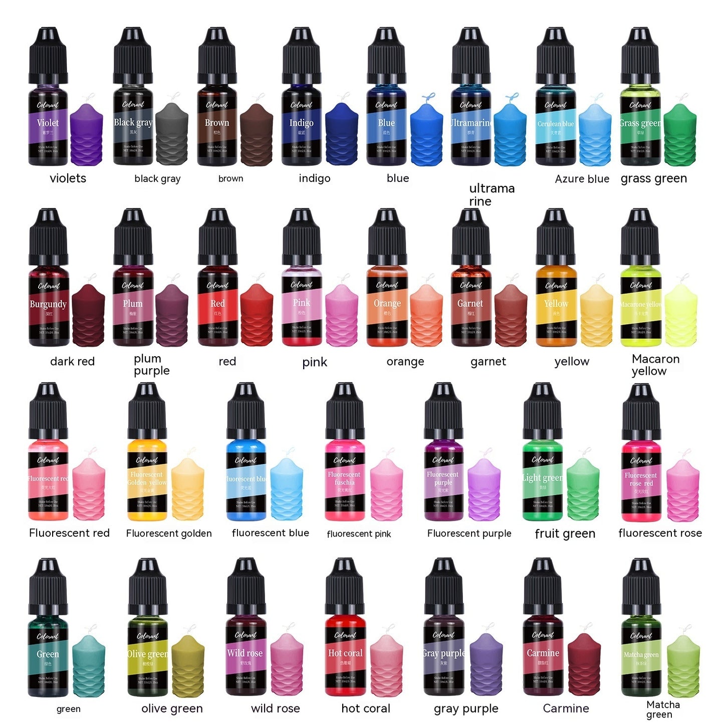 Thirty Color DIY Candle Color Concentrate Aromatherapy Handmade Soap Dyeing Pigment